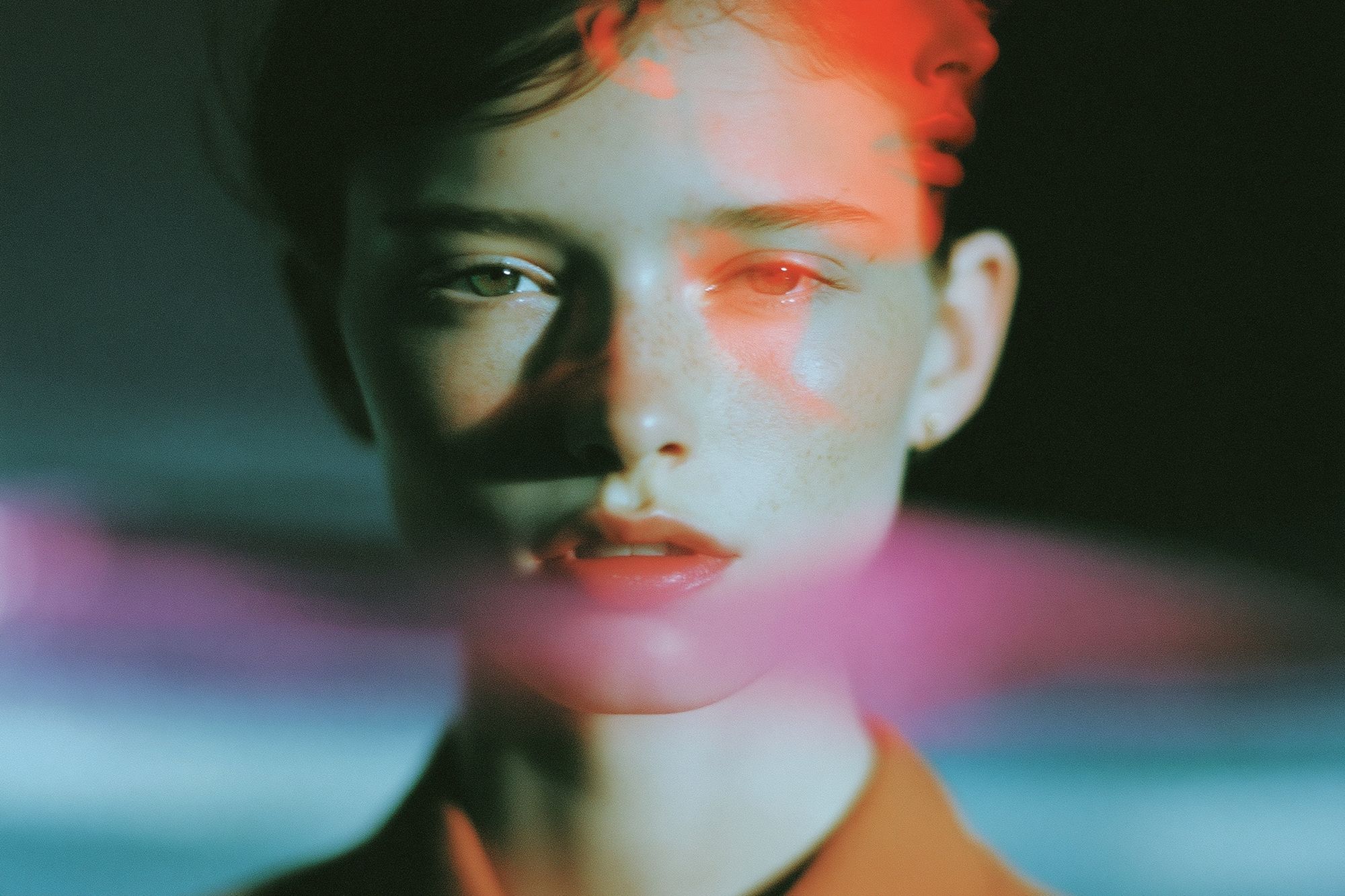 Dreamy Neon Portrait Poster. poster — photography art