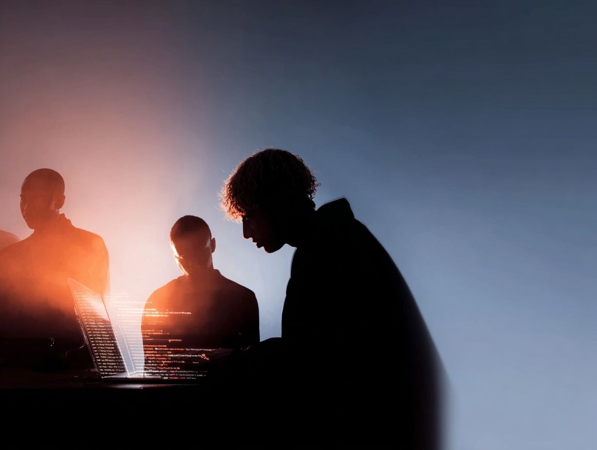 Silhouetted Teamwork Photography Poster. poster detail