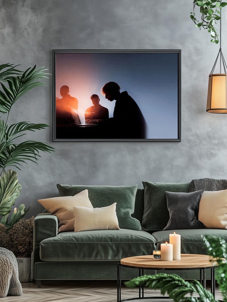 Silhouetted Teamwork Photography Poster. — room view 4