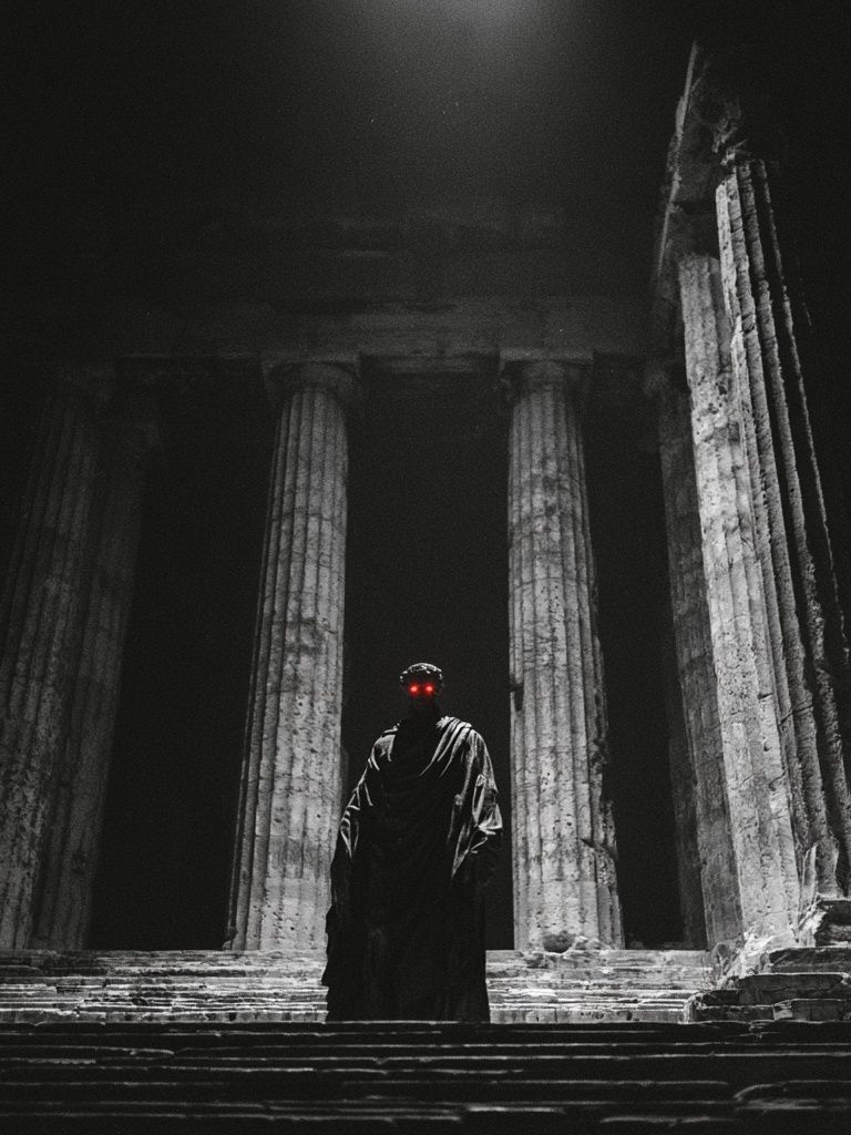 Dark Temple Figure Photography Poster. poster — photography art