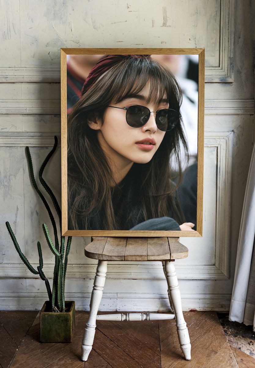 Sunglasses Portrait Photography Poster. — room view 1