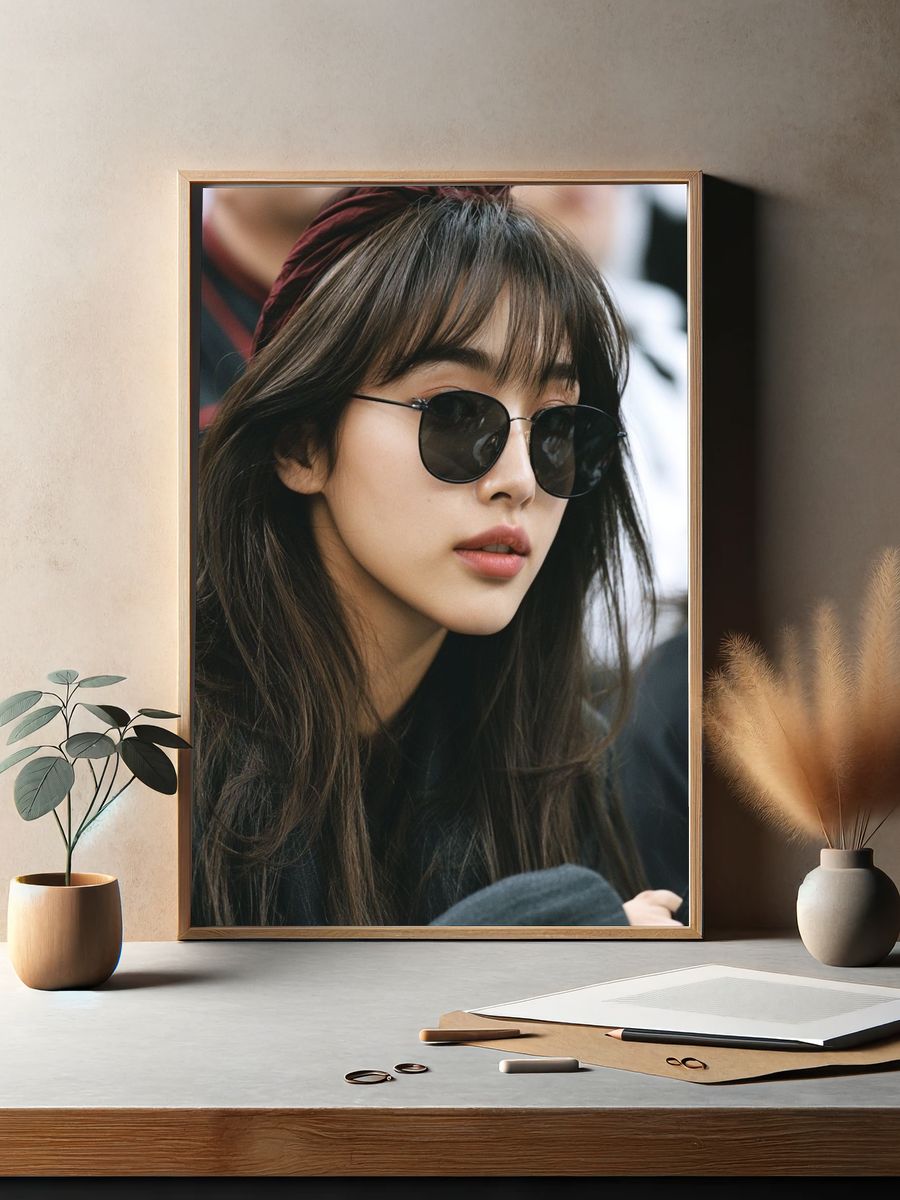 Sunglasses Portrait Photography Poster. — room view 2