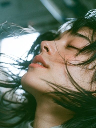 Windblown Portrait Photography Poster. poster detail