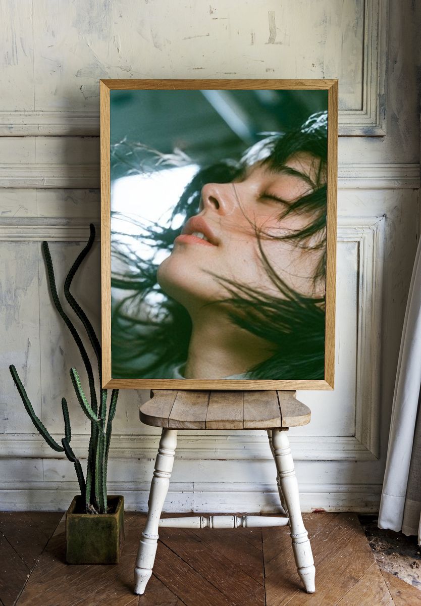 Windblown Portrait Photography Poster. room preview