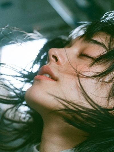 Windblown Portrait Photography Poster.