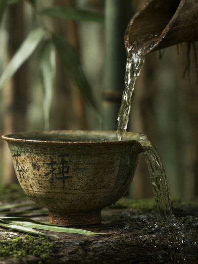 Zen Water Bowl Photography Poster.