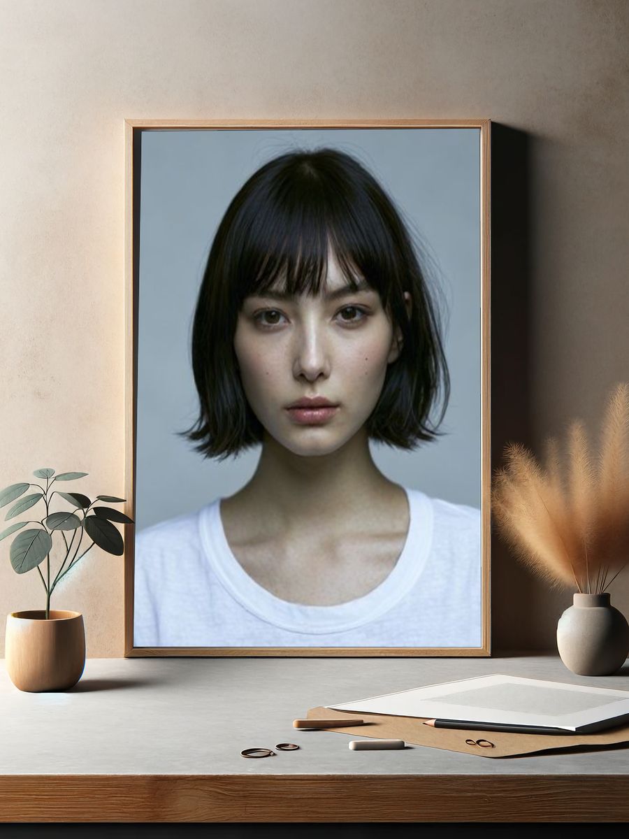 Minimalist Portrait Poster. — room view 2