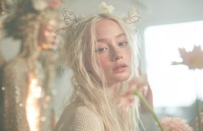 Dreamy Floral Portrait Print.