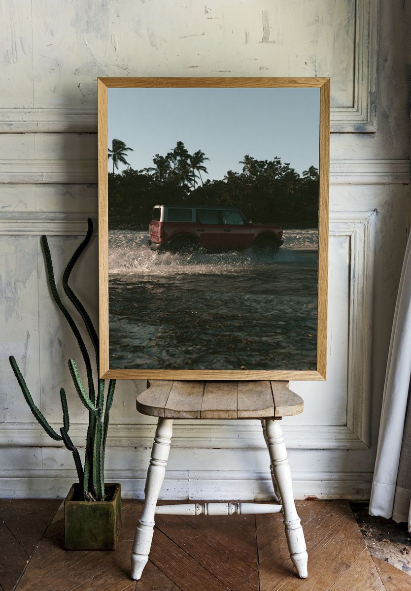 Off-Road SUV Beach Crossing Poster. room preview