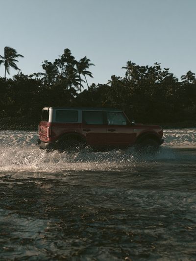 Off-Road SUV Beach Crossing Poster.