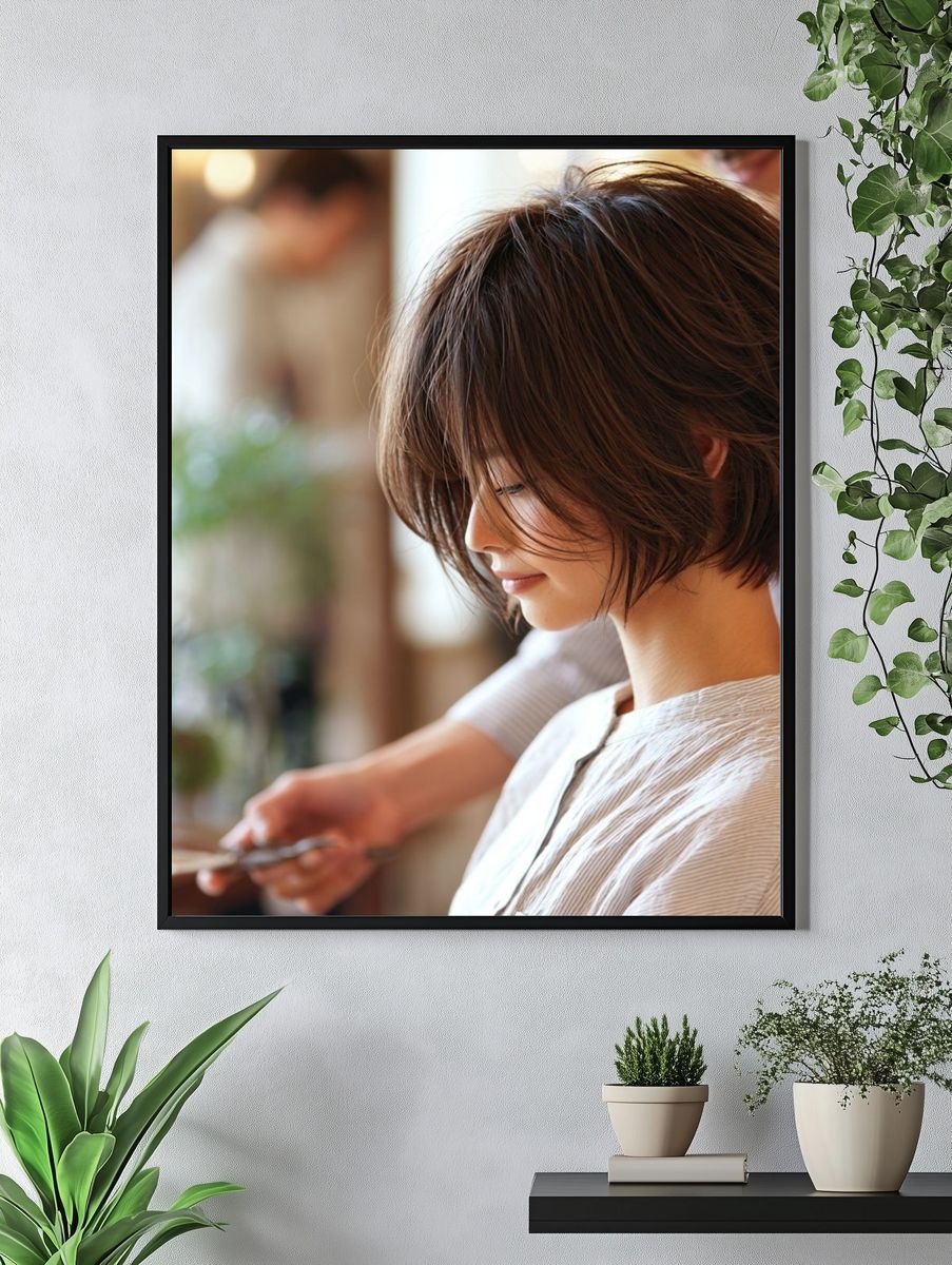 Salon Haircut Portrait Print. — room view 4