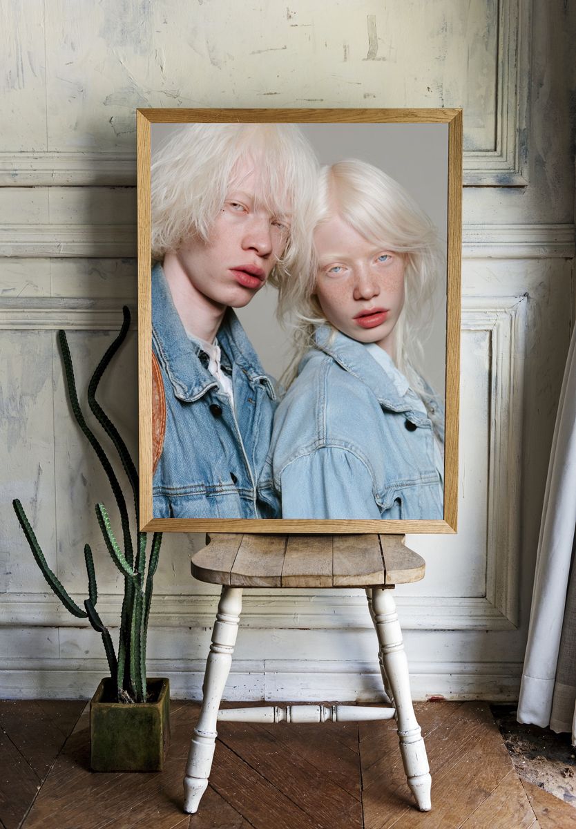 Platinum Blonde Portrait Photography Poster. room preview