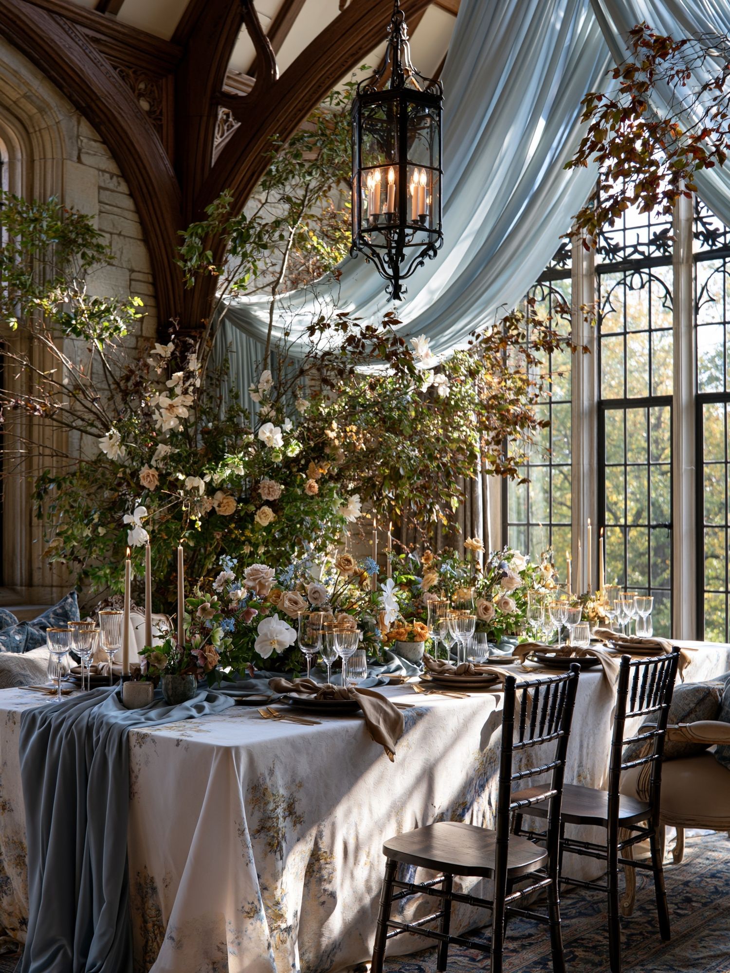 Elegant Garden Dining Room Photography Poster. poster — photography art