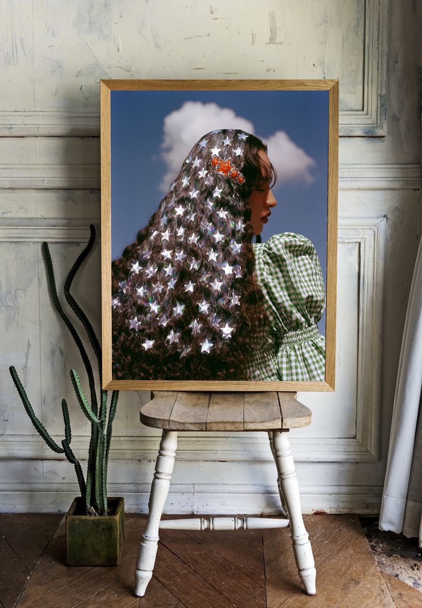 Starry Profile Fashion Poster. room preview