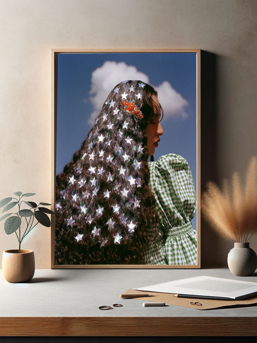 Starry Profile Fashion Poster. — room view 2