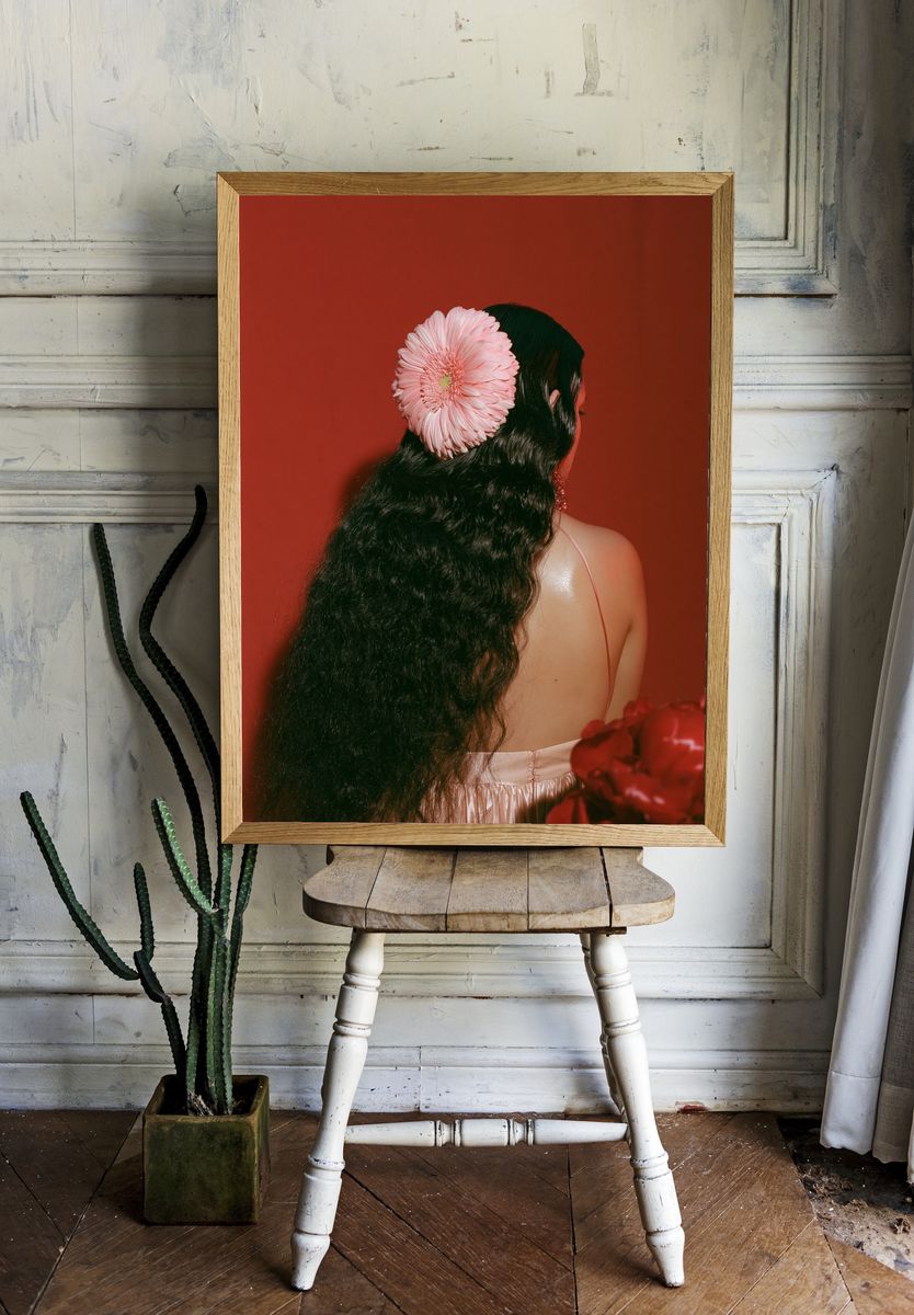 Floral Portrait Photography Poster. room preview