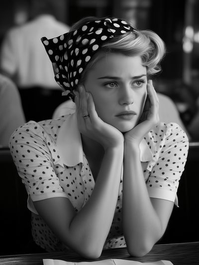Vintage Portrait — Black-White Print.