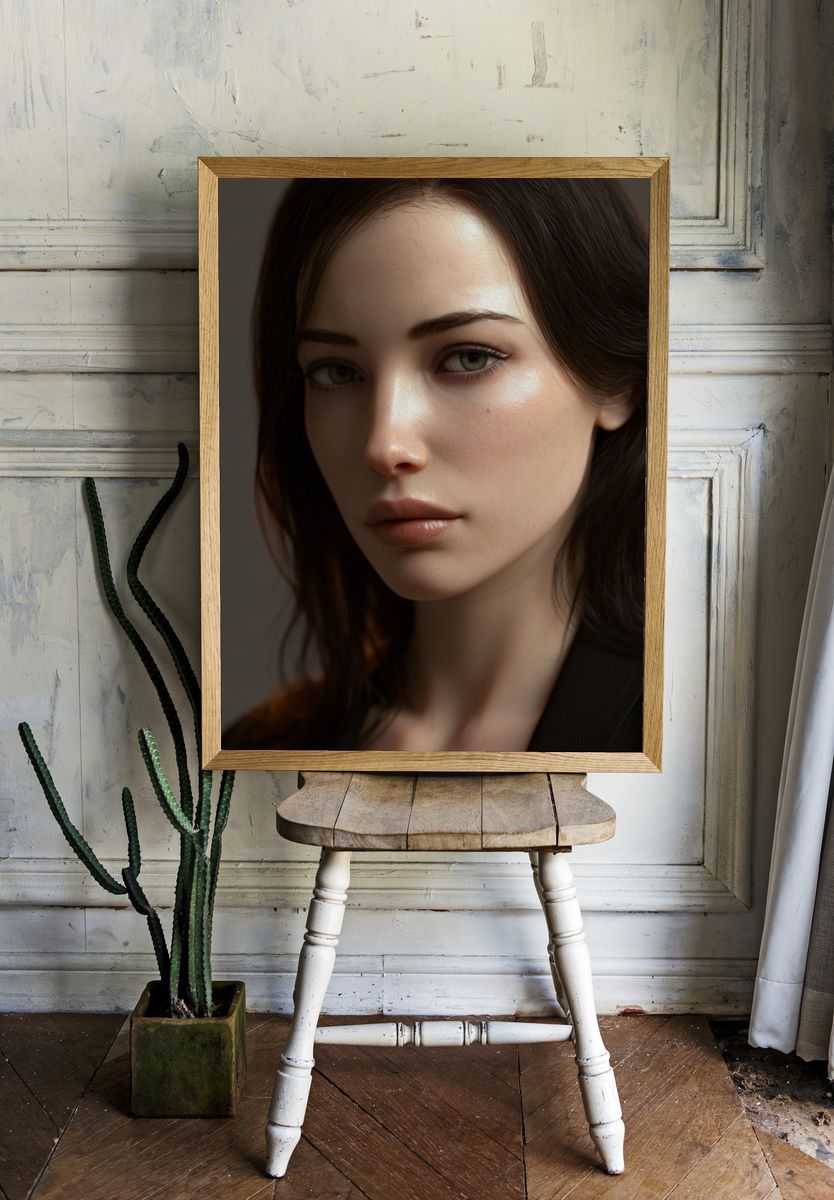 Moody Portrait Photography Poster. room preview