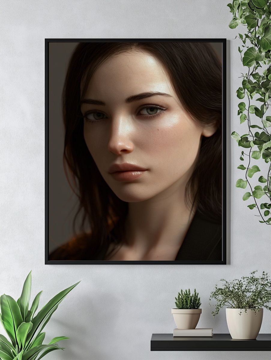 Moody Portrait Photography Poster. — room view 4