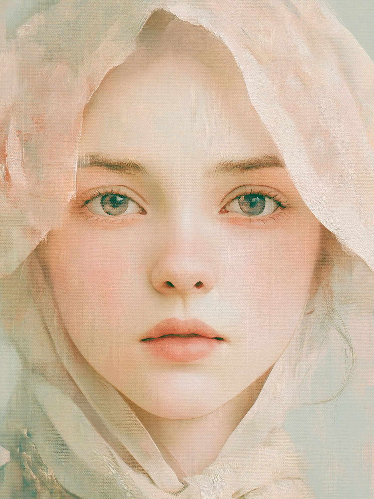Soft Portrait of a Young Woman Print. poster — photography art