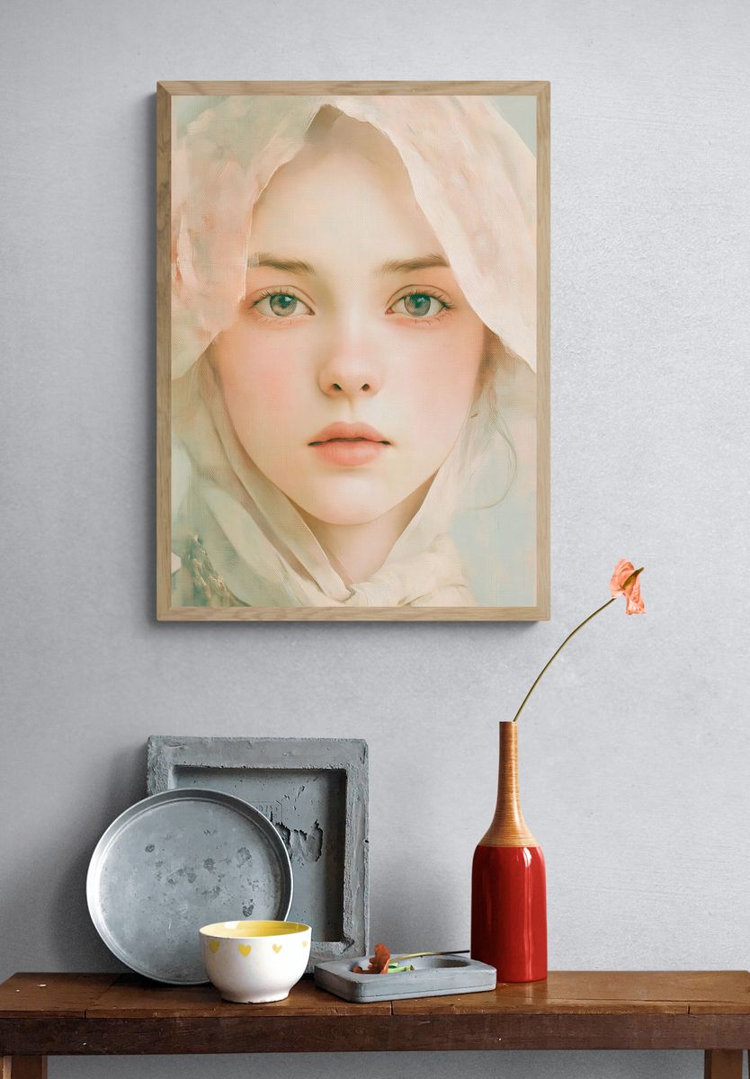 Soft Portrait of a Young Woman Print. — room view 3