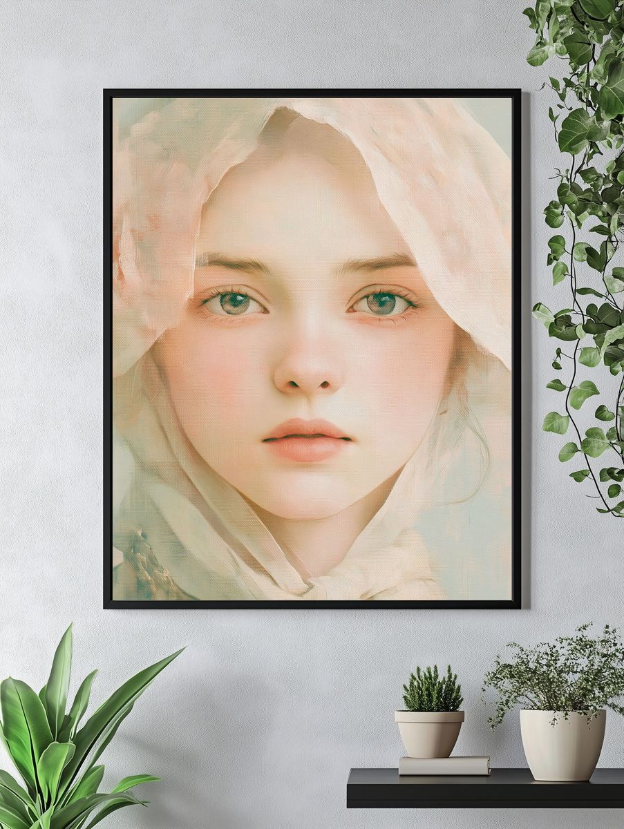 Soft Portrait of a Young Woman Print. — room view 4