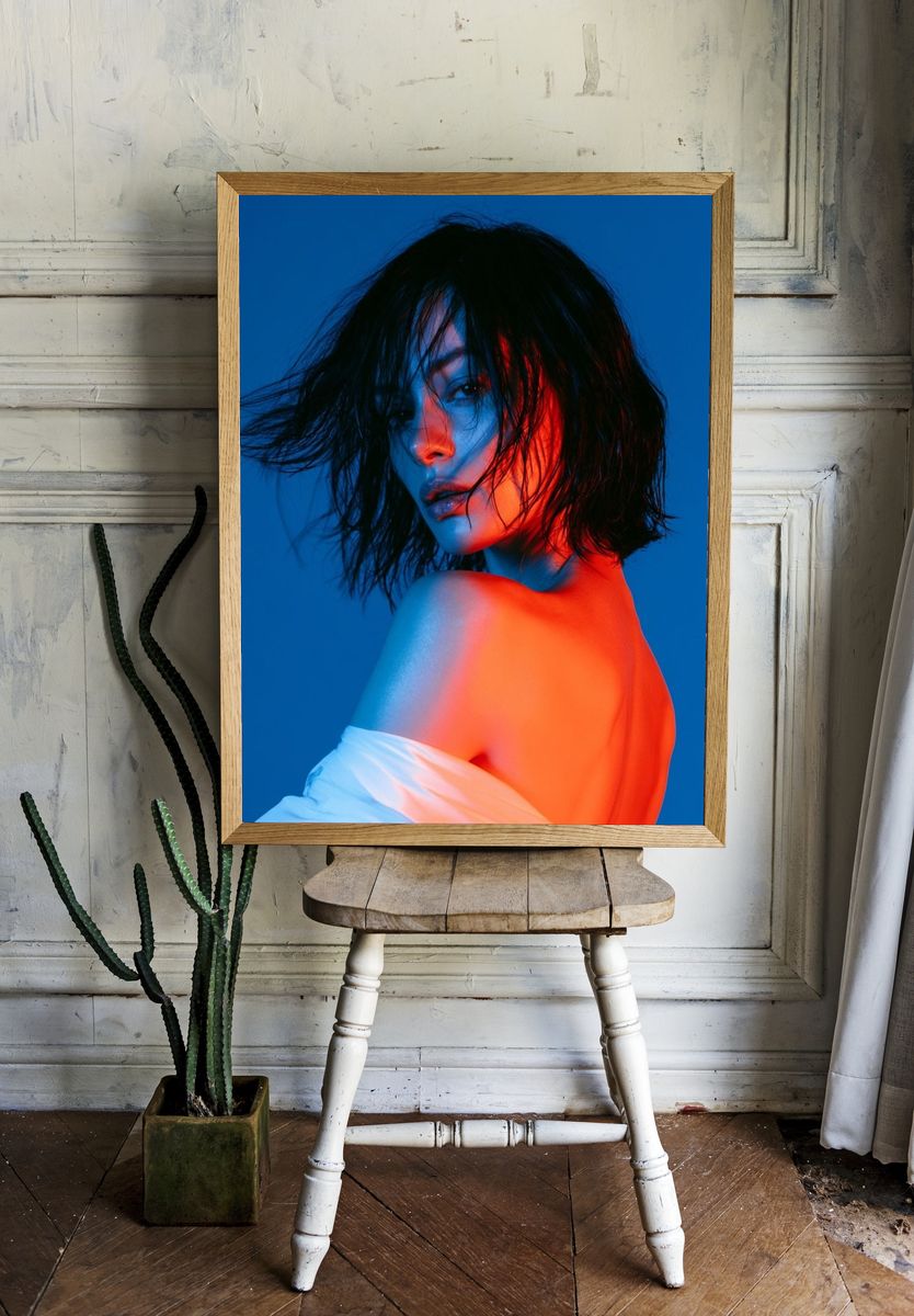 Neon Portrait Photography Poster. room preview