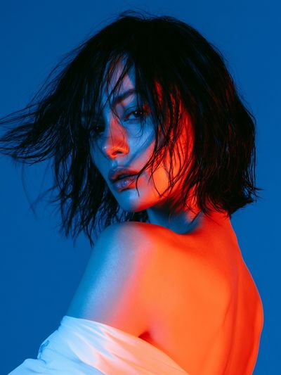 Neon Portrait Photography Poster. poster