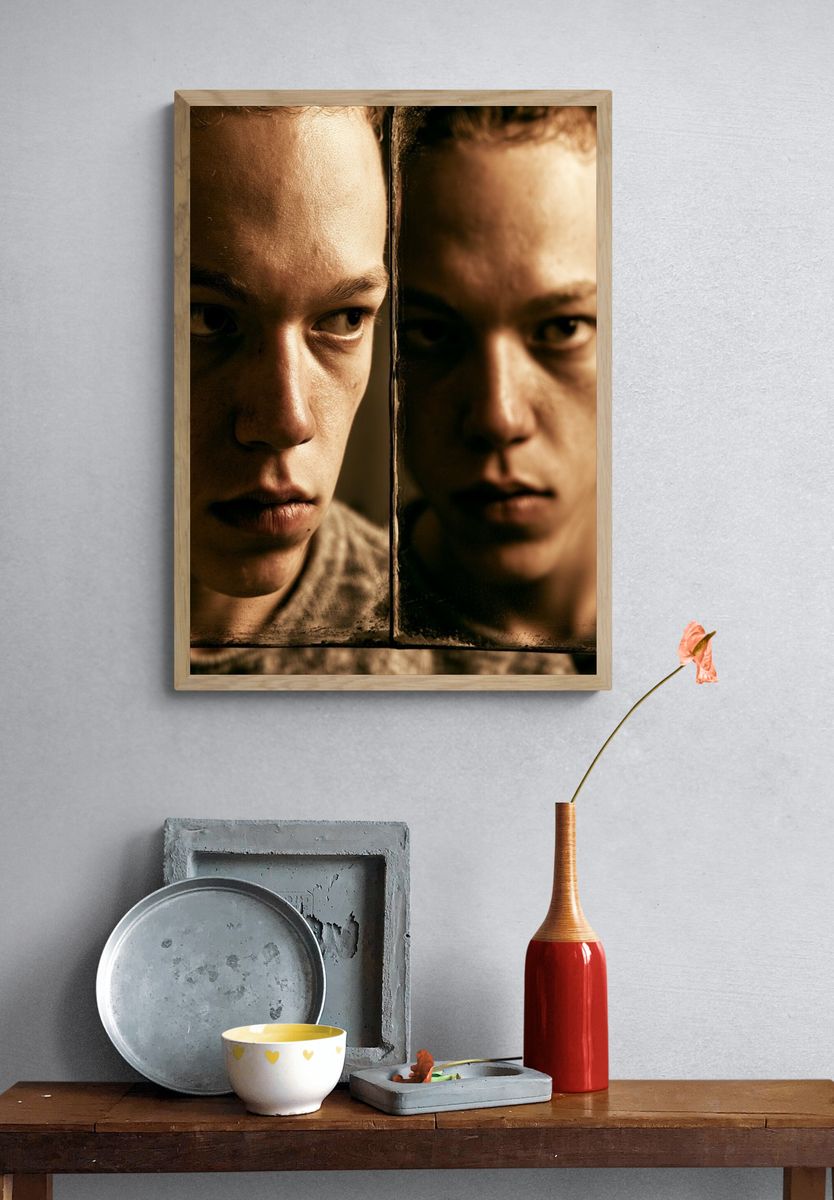 Intense Mirror Portrait Poster. — room view 3