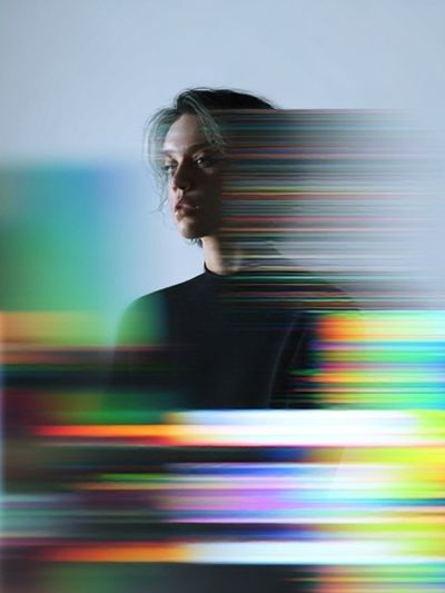 Glitch Portrait Photography Poster.