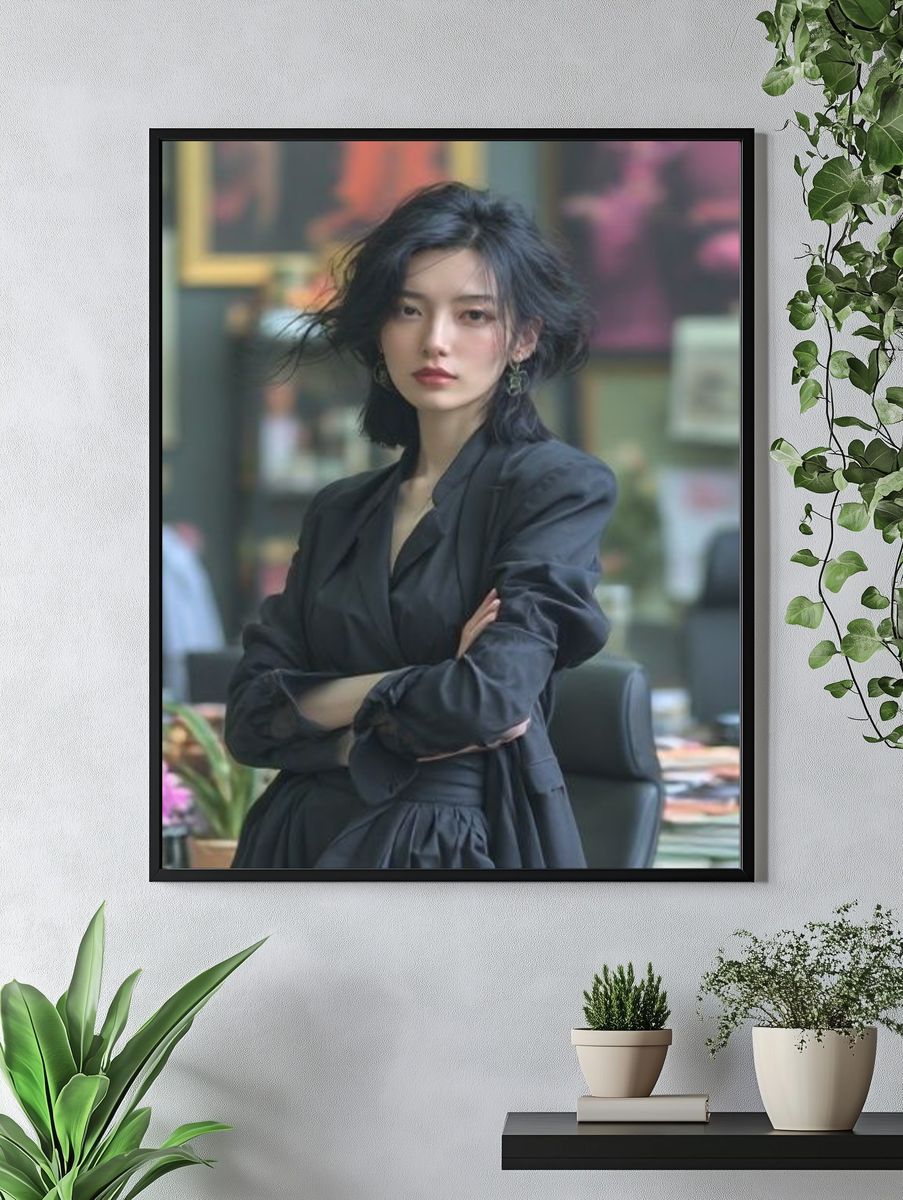 Elegant Woman Portrait Poster. — room view 4
