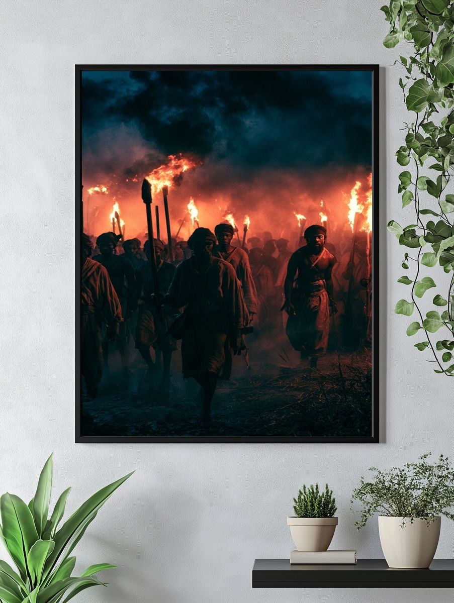 Torchlit Procession Photography Poster. — room view 4