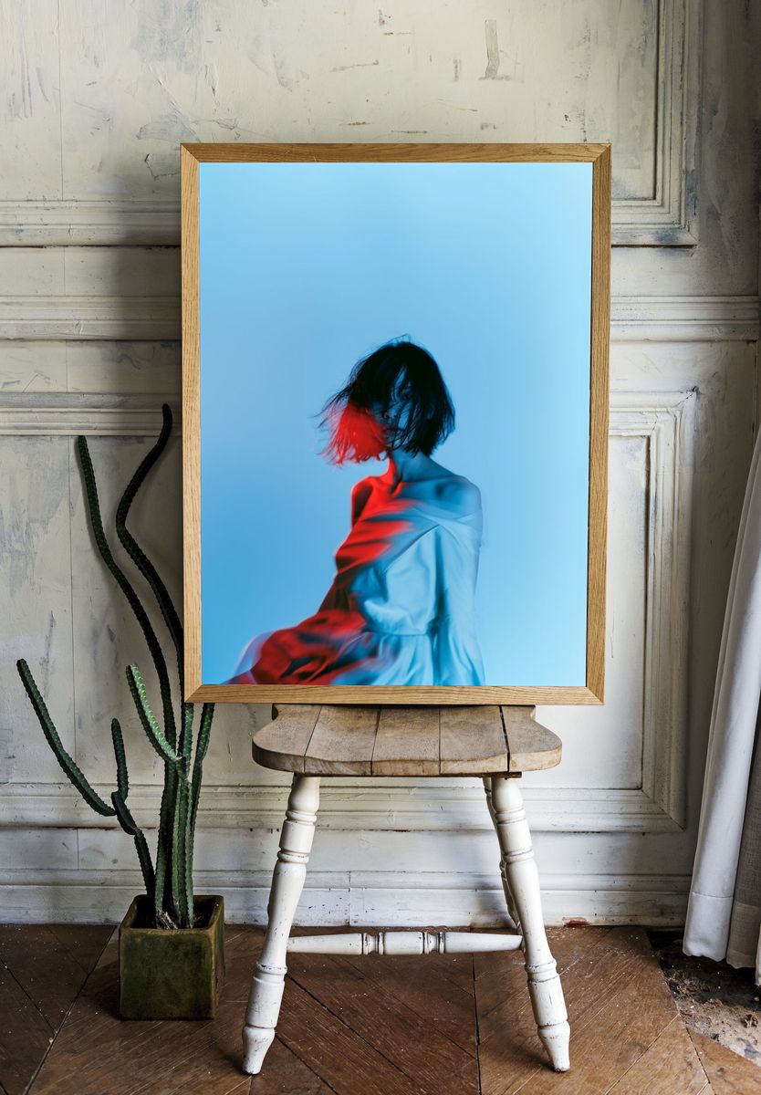 Neon Portrait Photography Poster. — room view 1