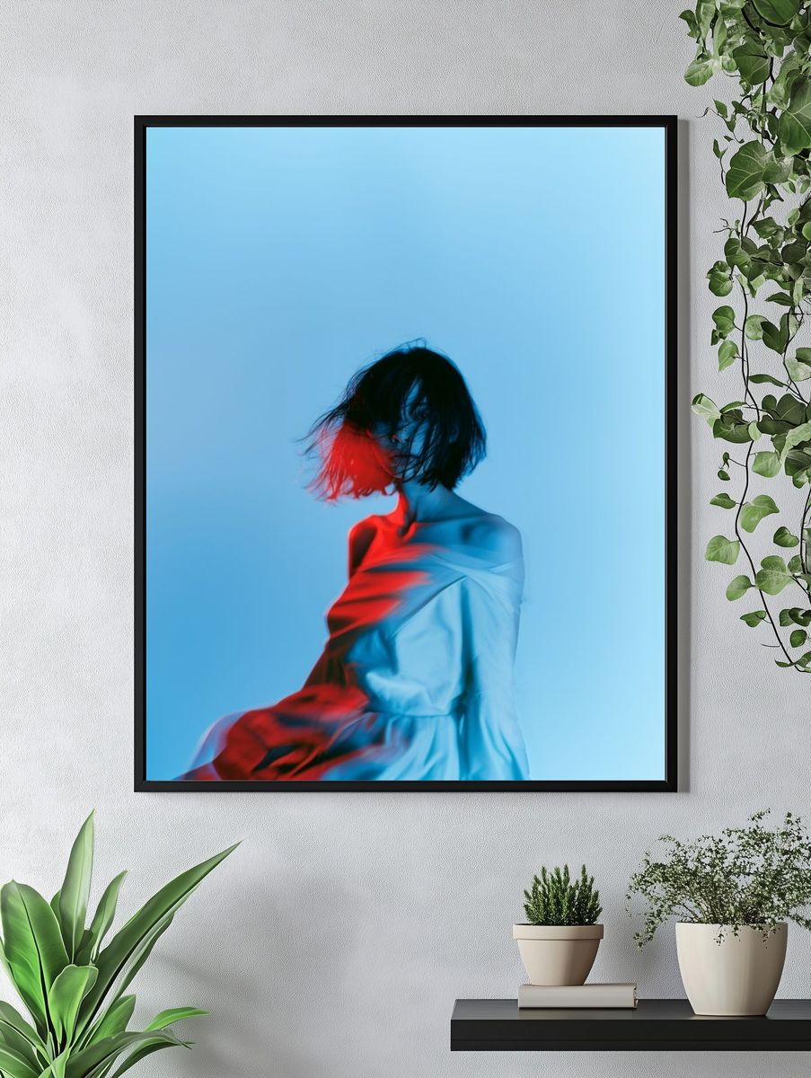 Neon Portrait Photography Poster. — room view 4