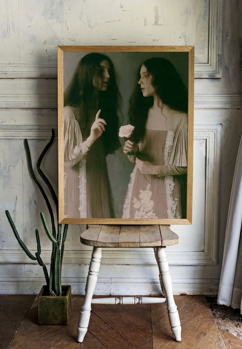 Twin Portrait Fashion Print. — room view 1