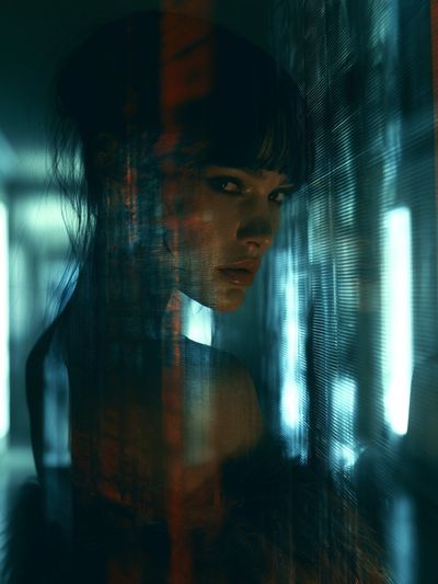 Neon Portrait Photography Poster.