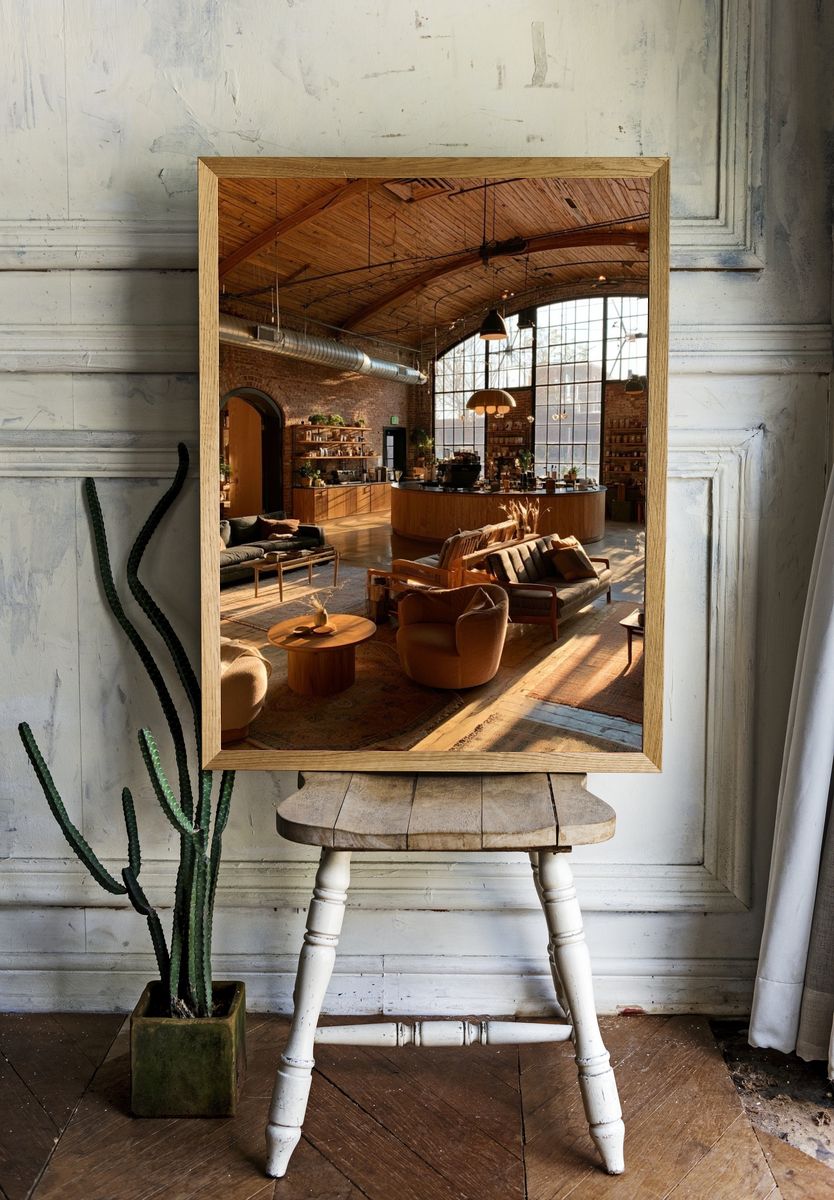Industrial Loft Interior Photography Poster. room preview