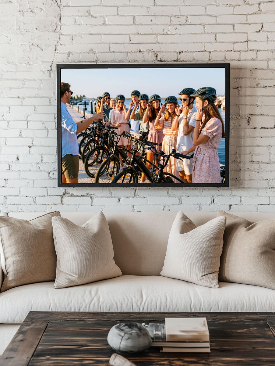 Harbor Bike Tour Photography Poster. room preview