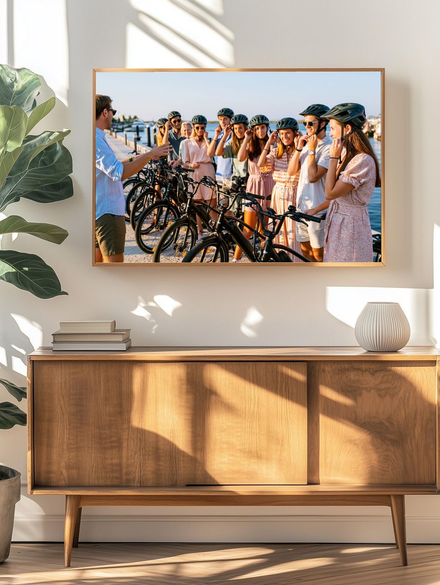 Harbor Bike Tour Photography Poster. — room view 3