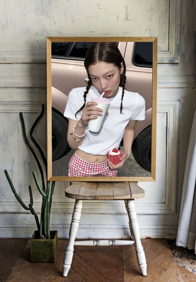 Playful Street Portrait Poster. room preview