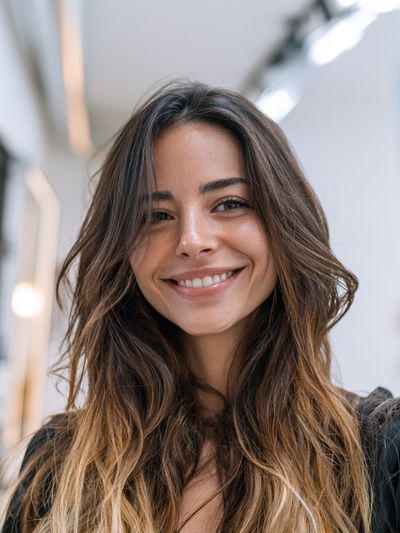 Smiling Woman Portrait Print.
