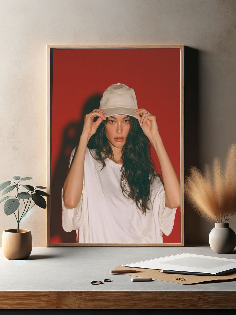 Red Studio Portrait Photography Poster. — room view 2