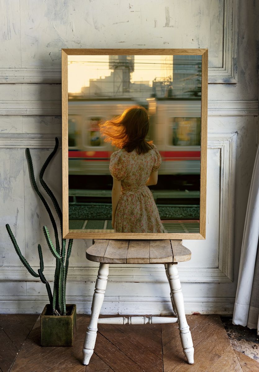 Train Platform Portrait Photography Poster. — room view 1
