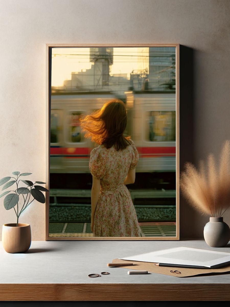 Train Platform Portrait Photography Poster. — room view 2