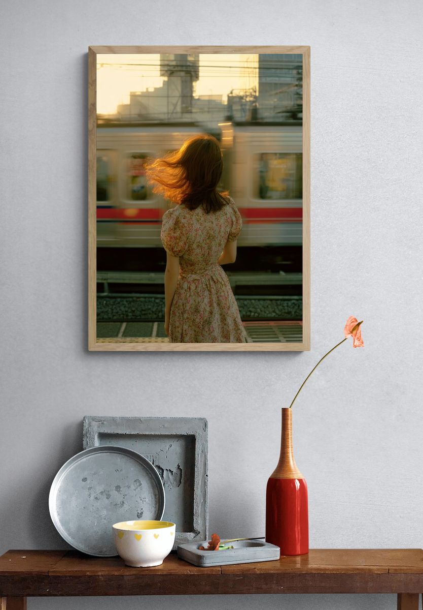 Train Platform Portrait Photography Poster. — room view 3