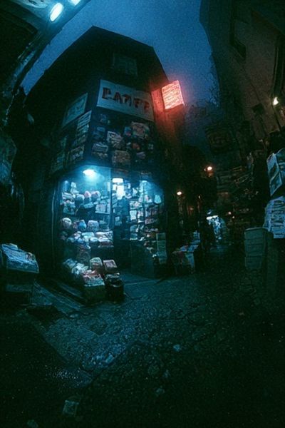 Neon Alley Night Photography Poster. poster