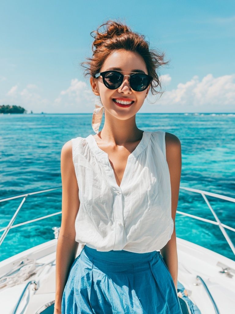 Boat Deck Portrait Photography Poster. poster — photography art