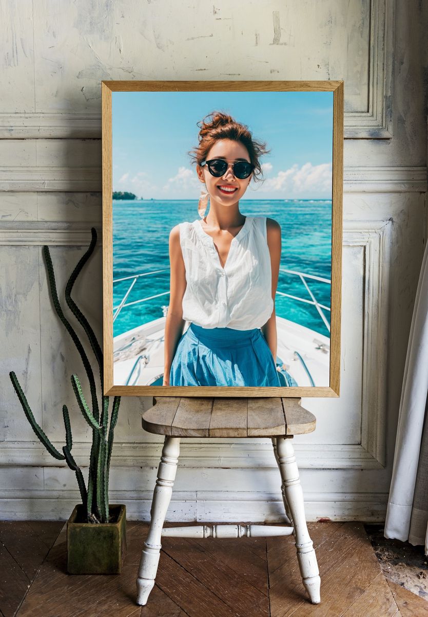 Boat Deck Portrait Photography Poster. — room view 1