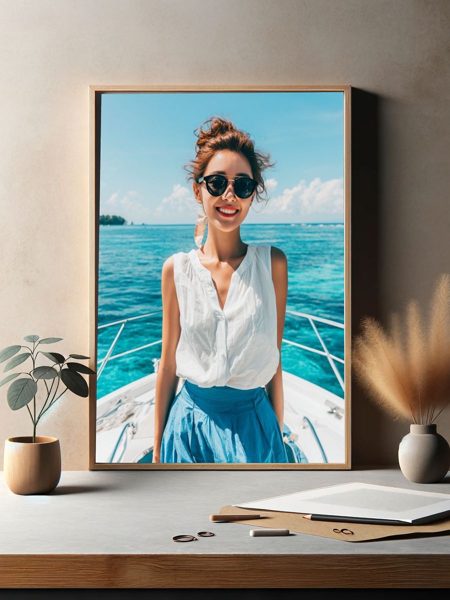 Boat Deck Portrait Photography Poster. — room view 2