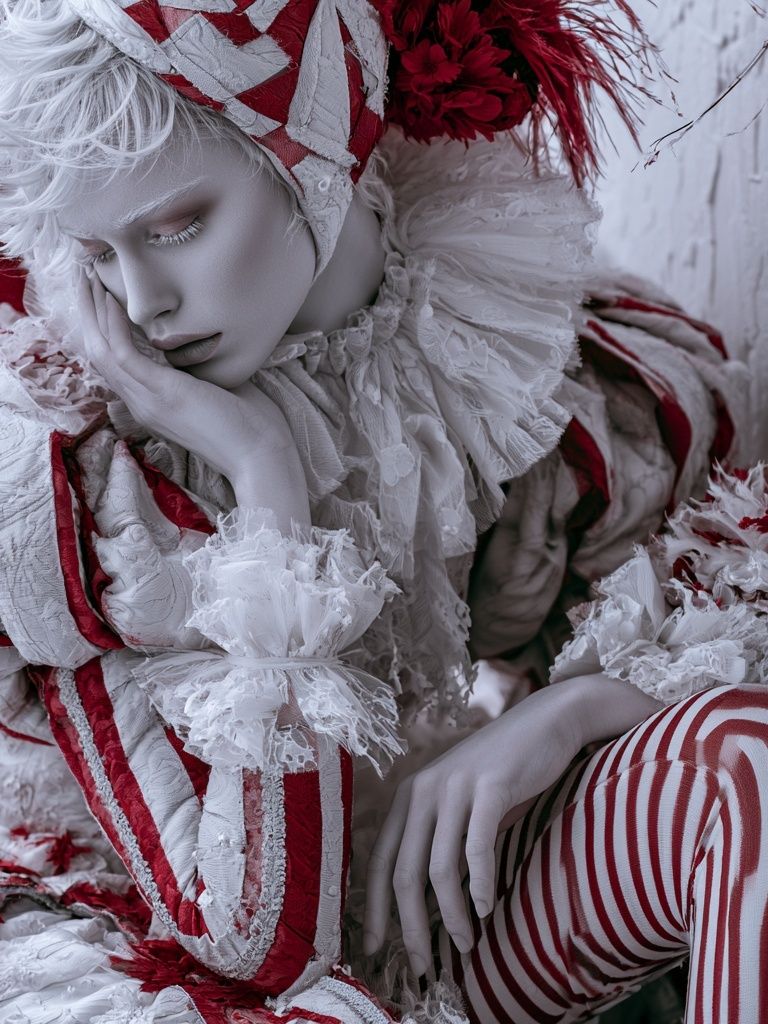 Red and White Portrait Photography Poster. poster — photography art